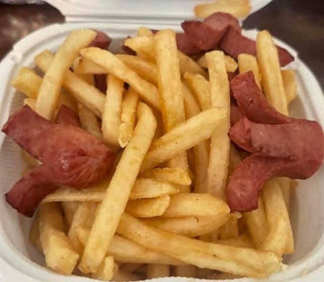 Salchipulpo and Fries.